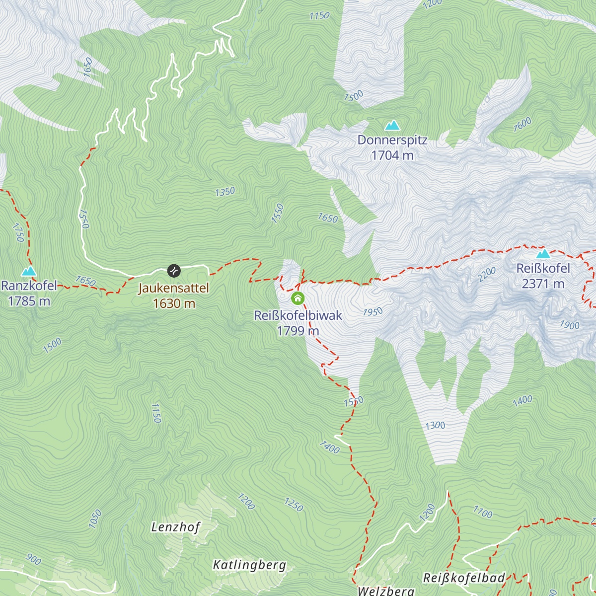 Reisskofel-Biwak map