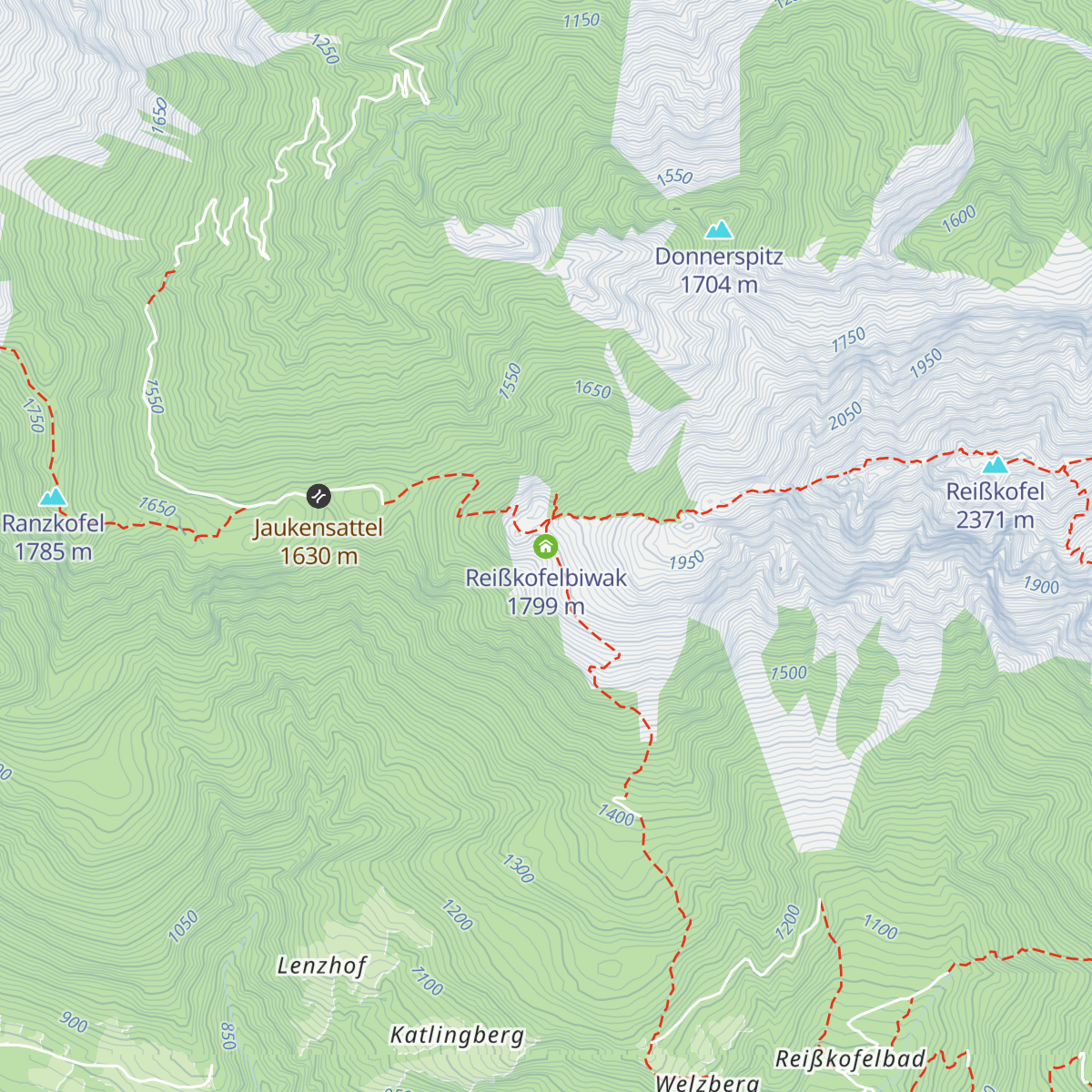 Reisskofel-Biwak map