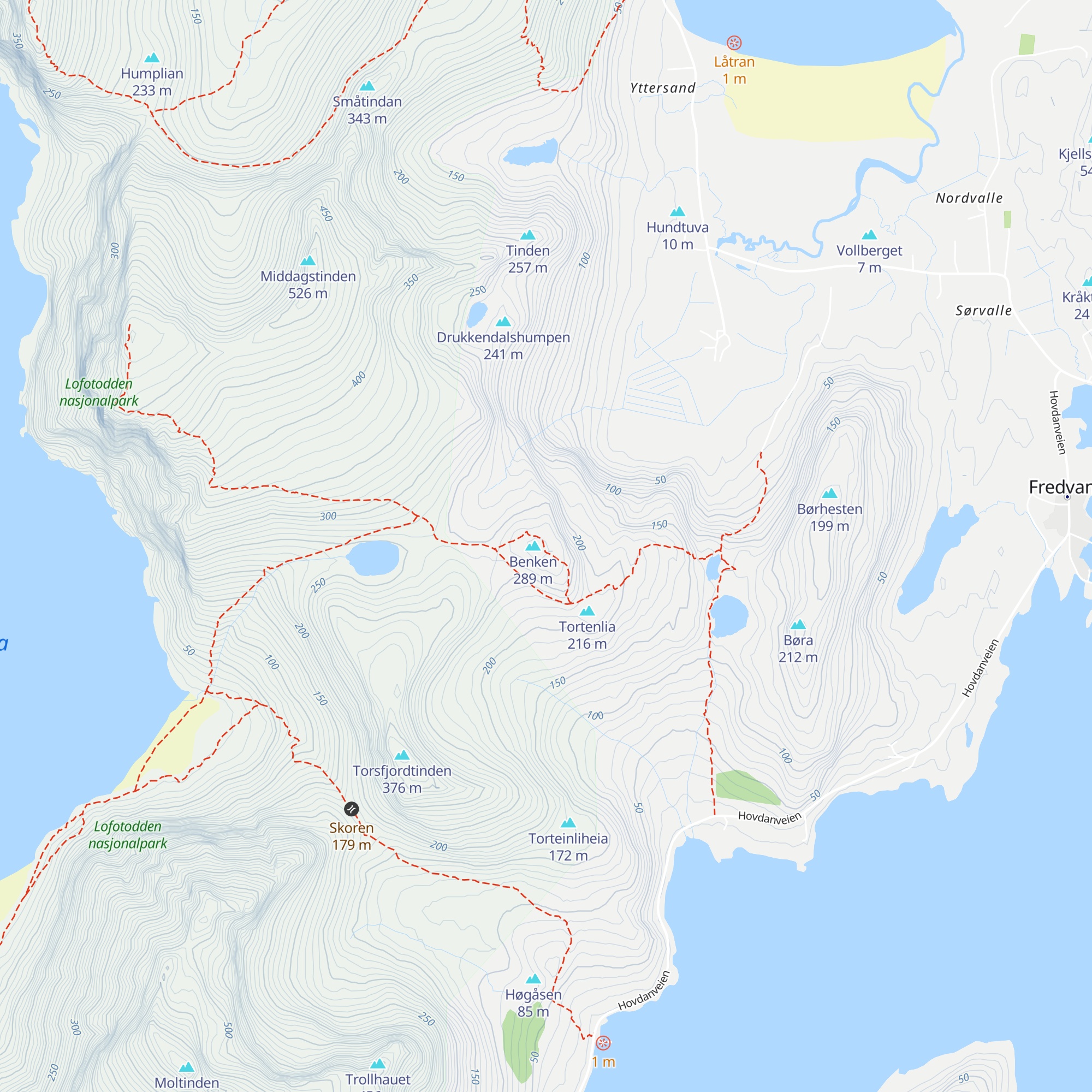 Fredvanghytta map
