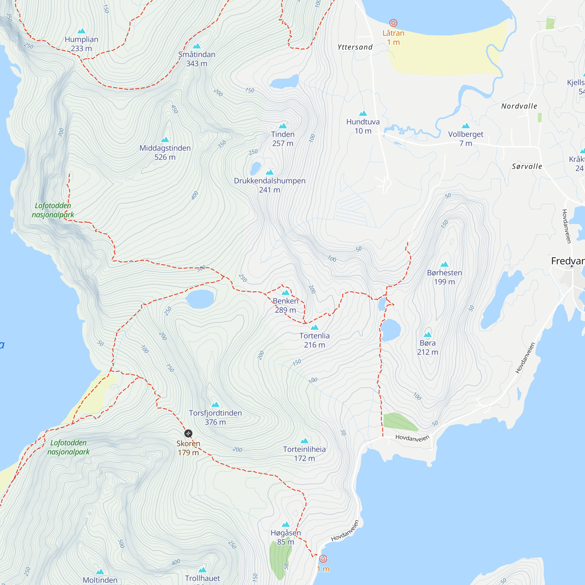 Fredvanghytta map