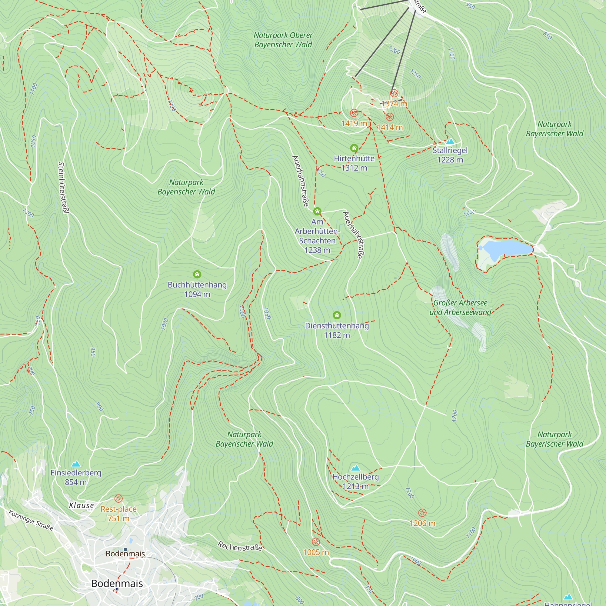 Auf der kleinen Hütte map