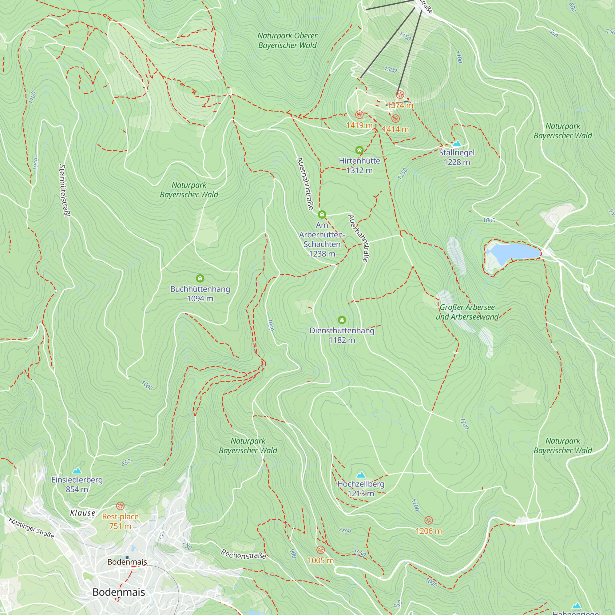 Auf der kleinen Hütte map