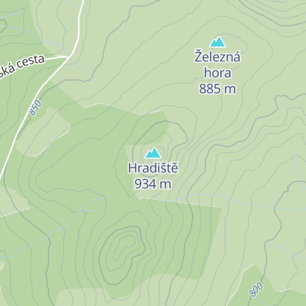 Map of Hradiště