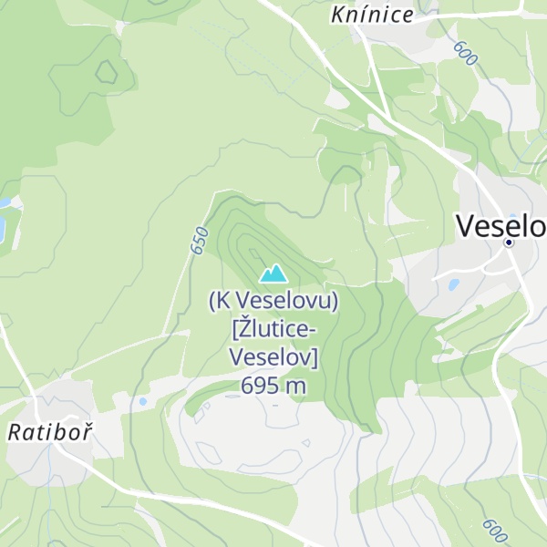 Map of (K Veselovu) [Žlutice-Veselov]