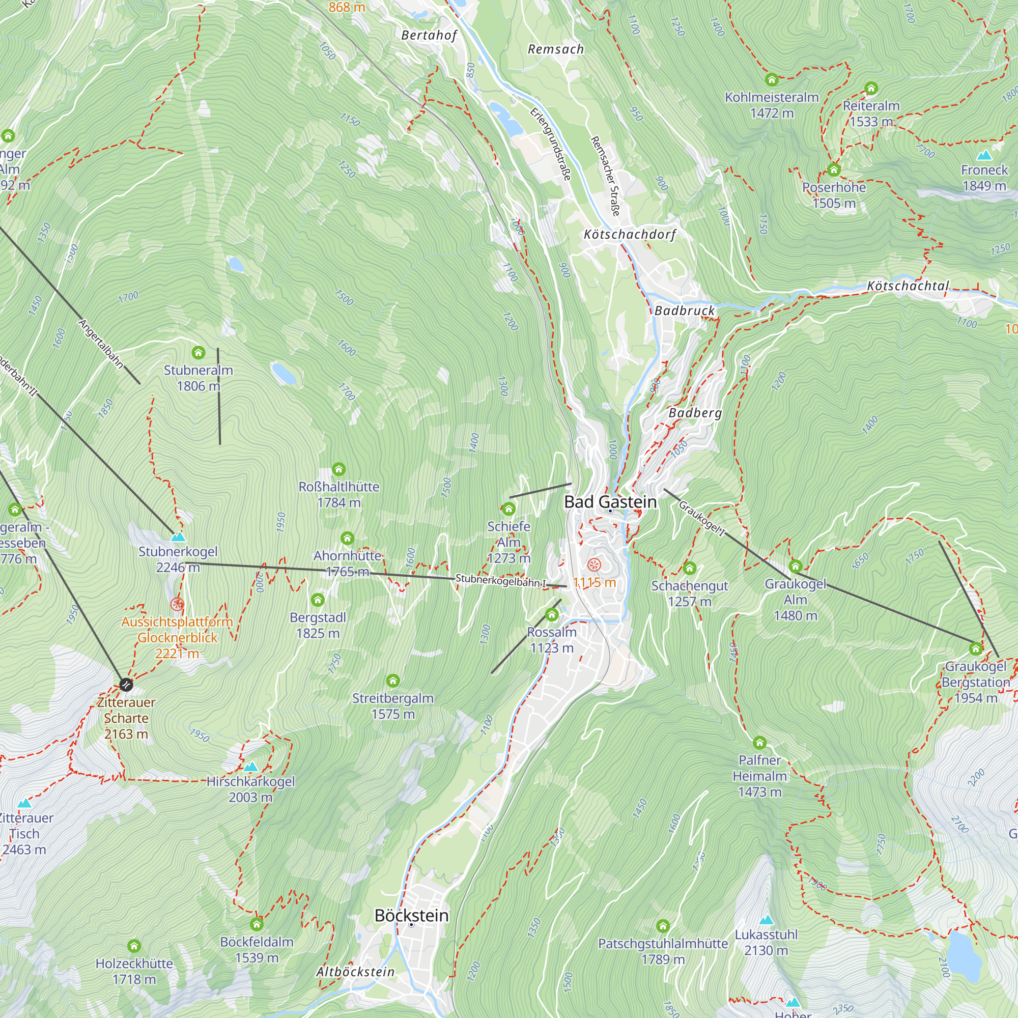 Schiefe Alm map