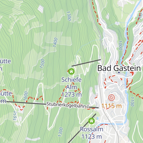 Map of Schiefe Alm
