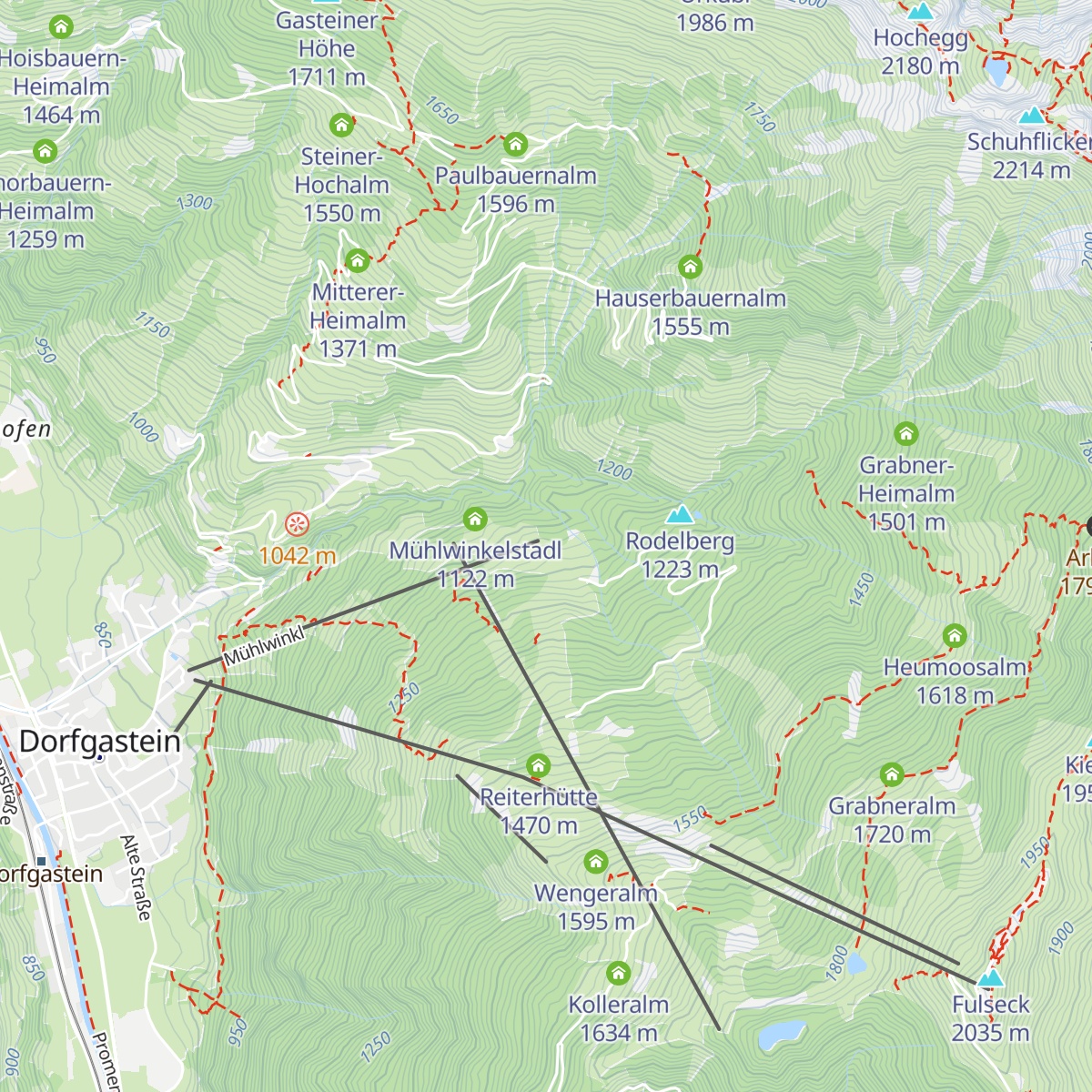 Mühlwinkelhütte map