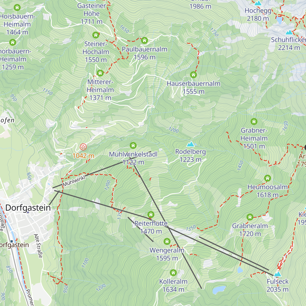 Mühlwinkelhütte map