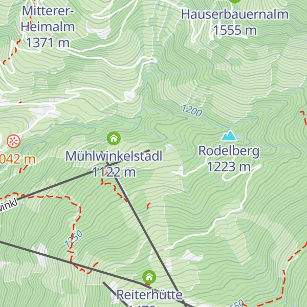 Map of Mühlwinkelhütte