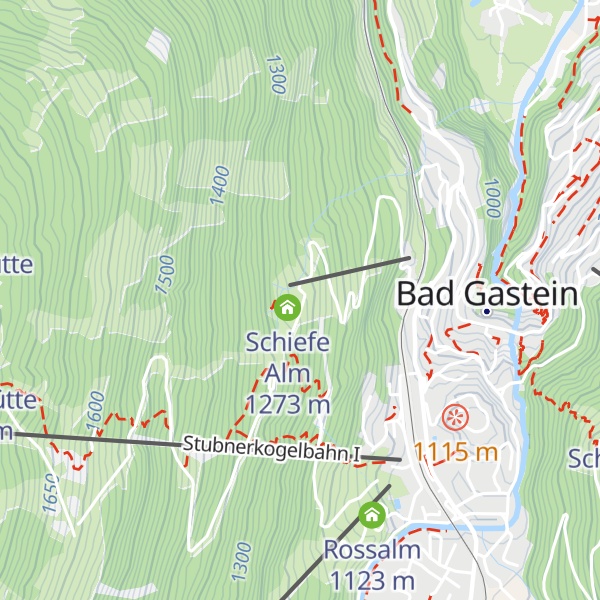Map of Bellevue Alm