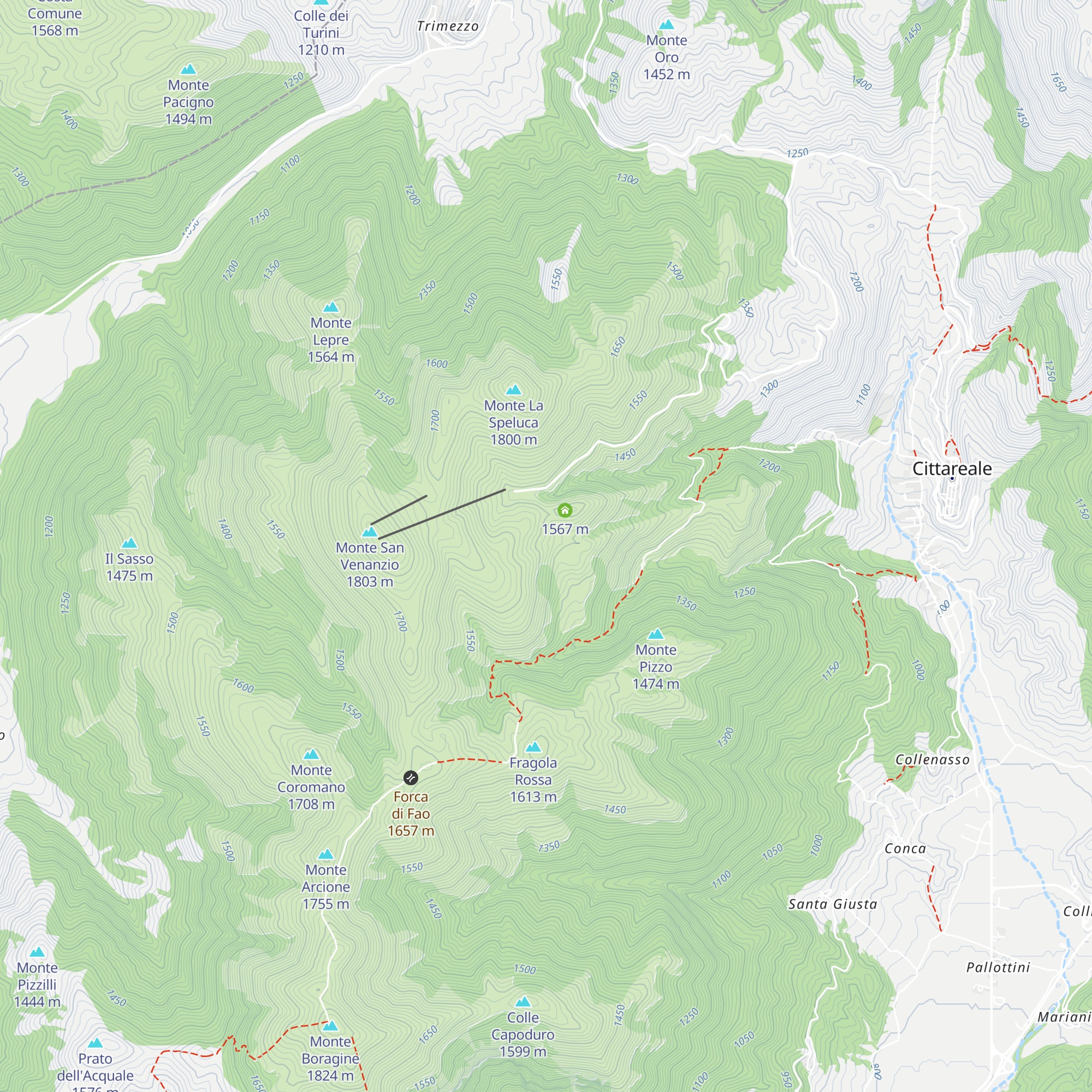 Rifugio Adamo Mannetti map