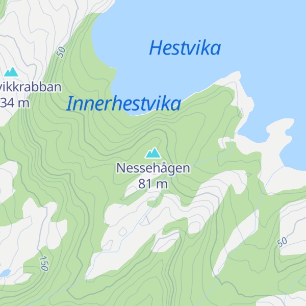 Map of Nessehågen