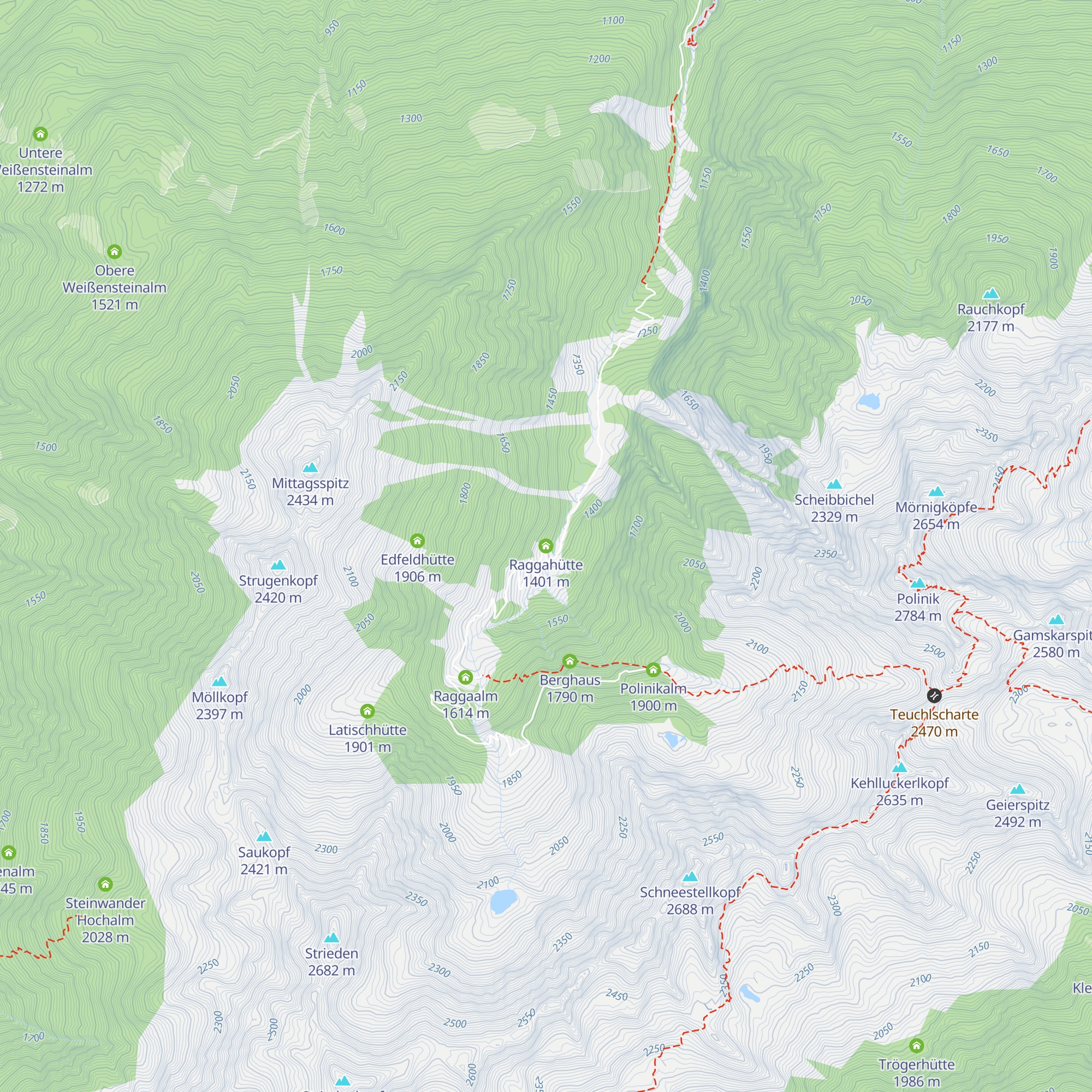 Raggahütte map