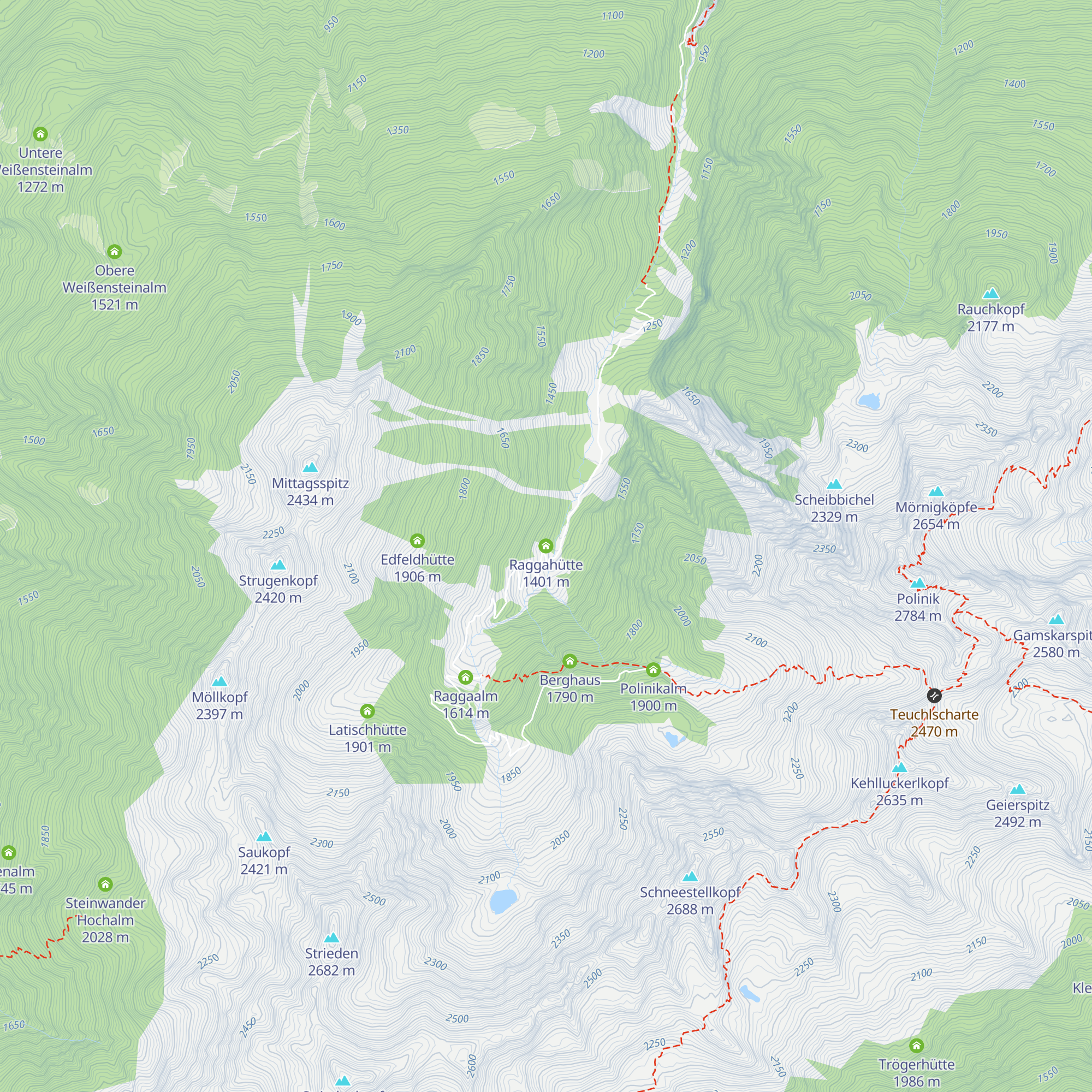 Raggahütte map