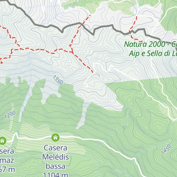 Map of Casera Meledis alta