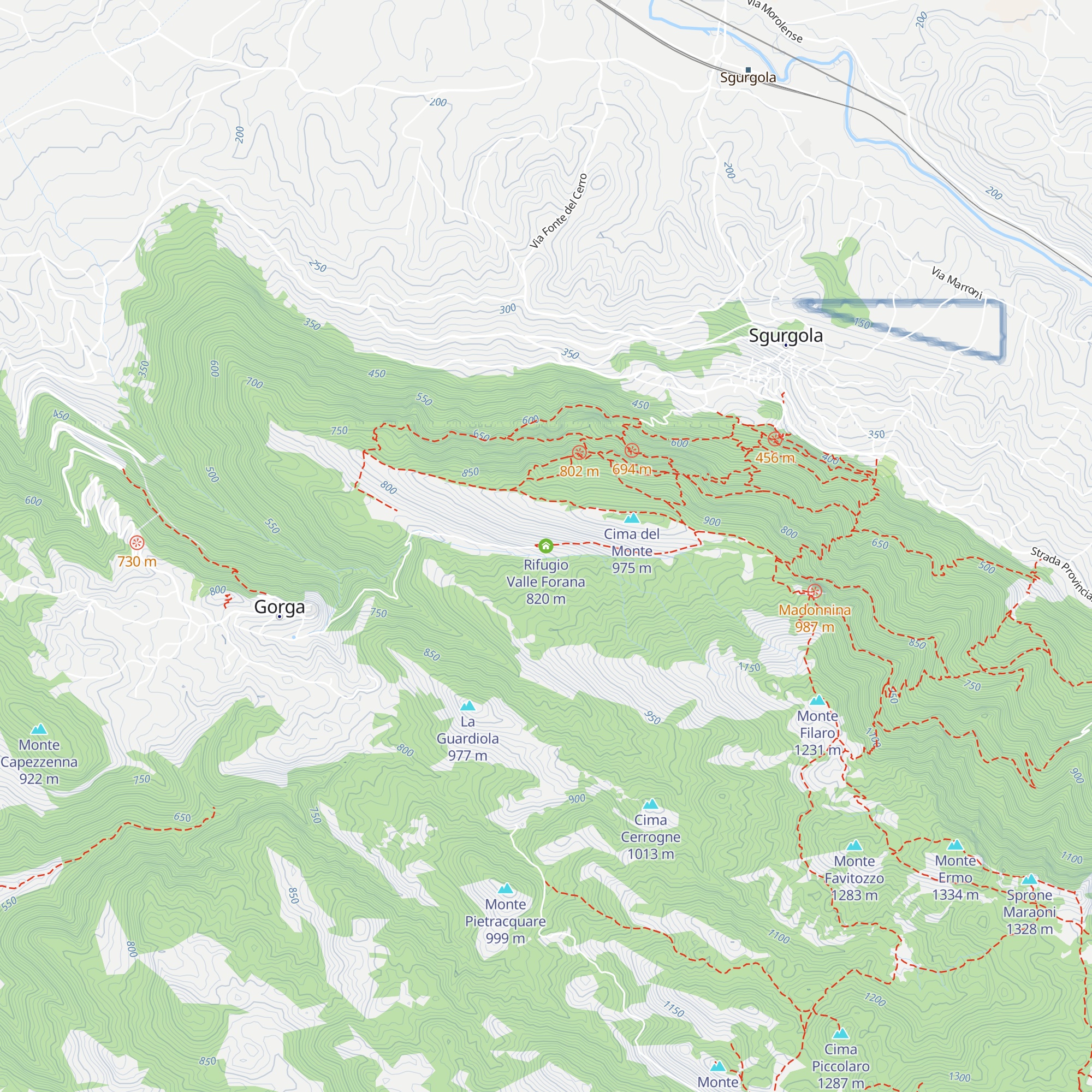 Rifugio Valle Forana map