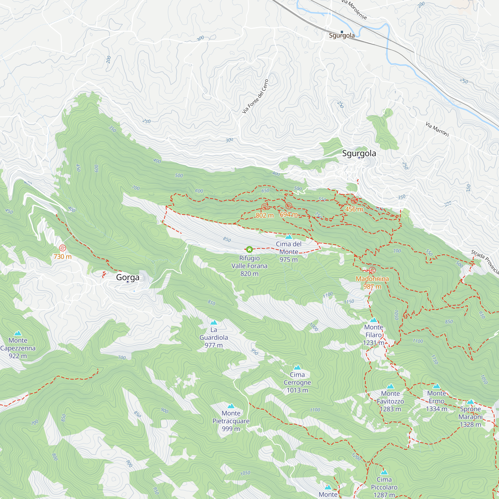 Rifugio Valle Forana map