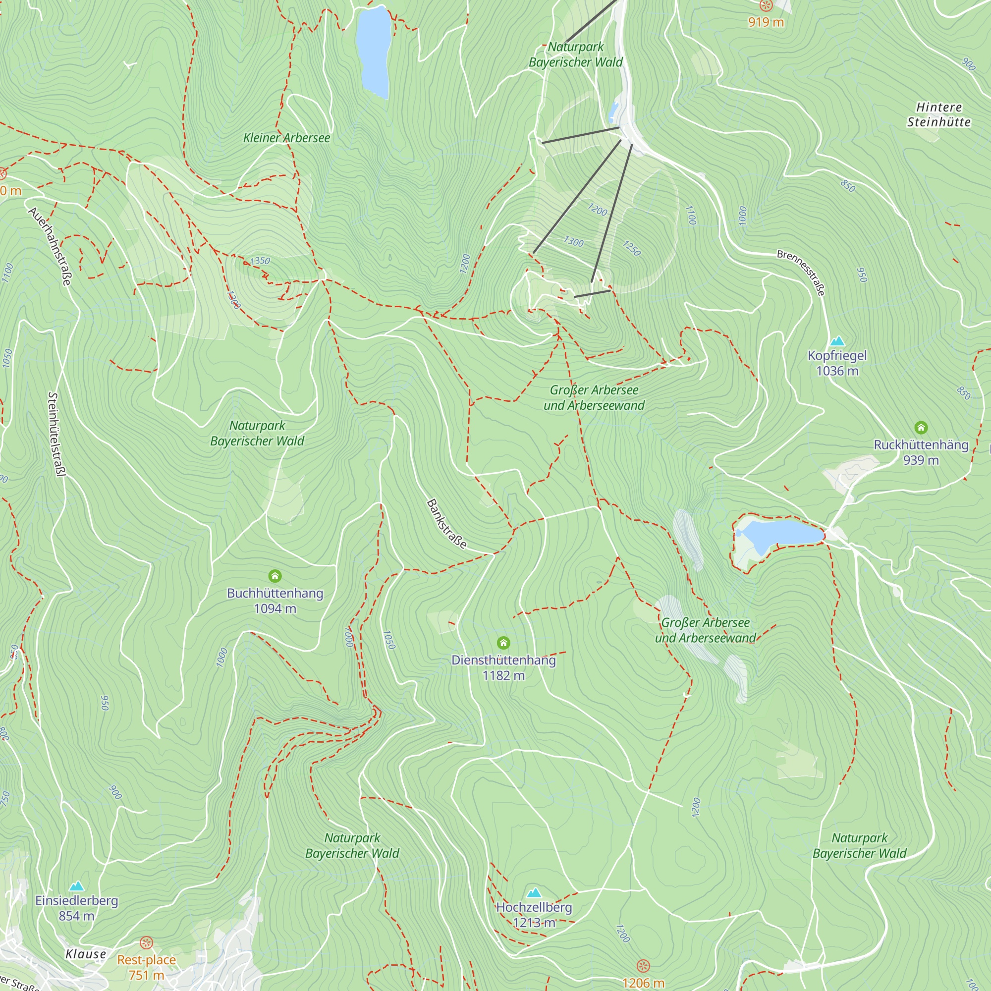 Arberhütte map