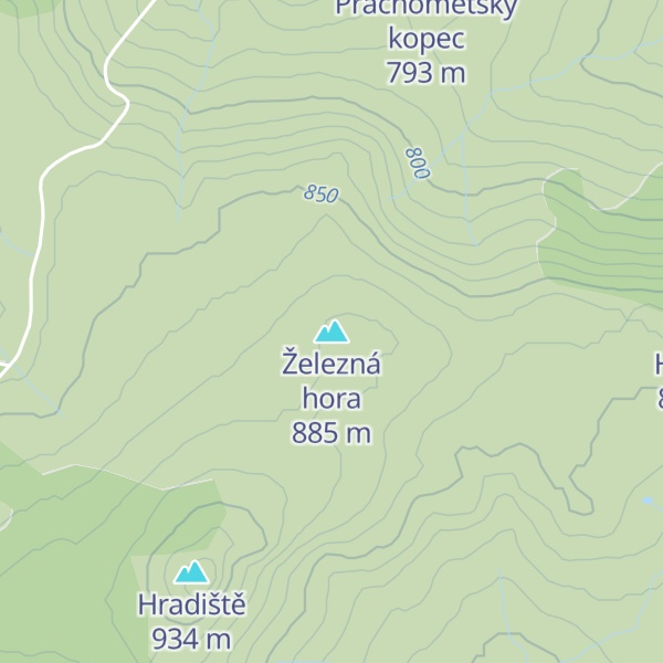 Map of Železná hora