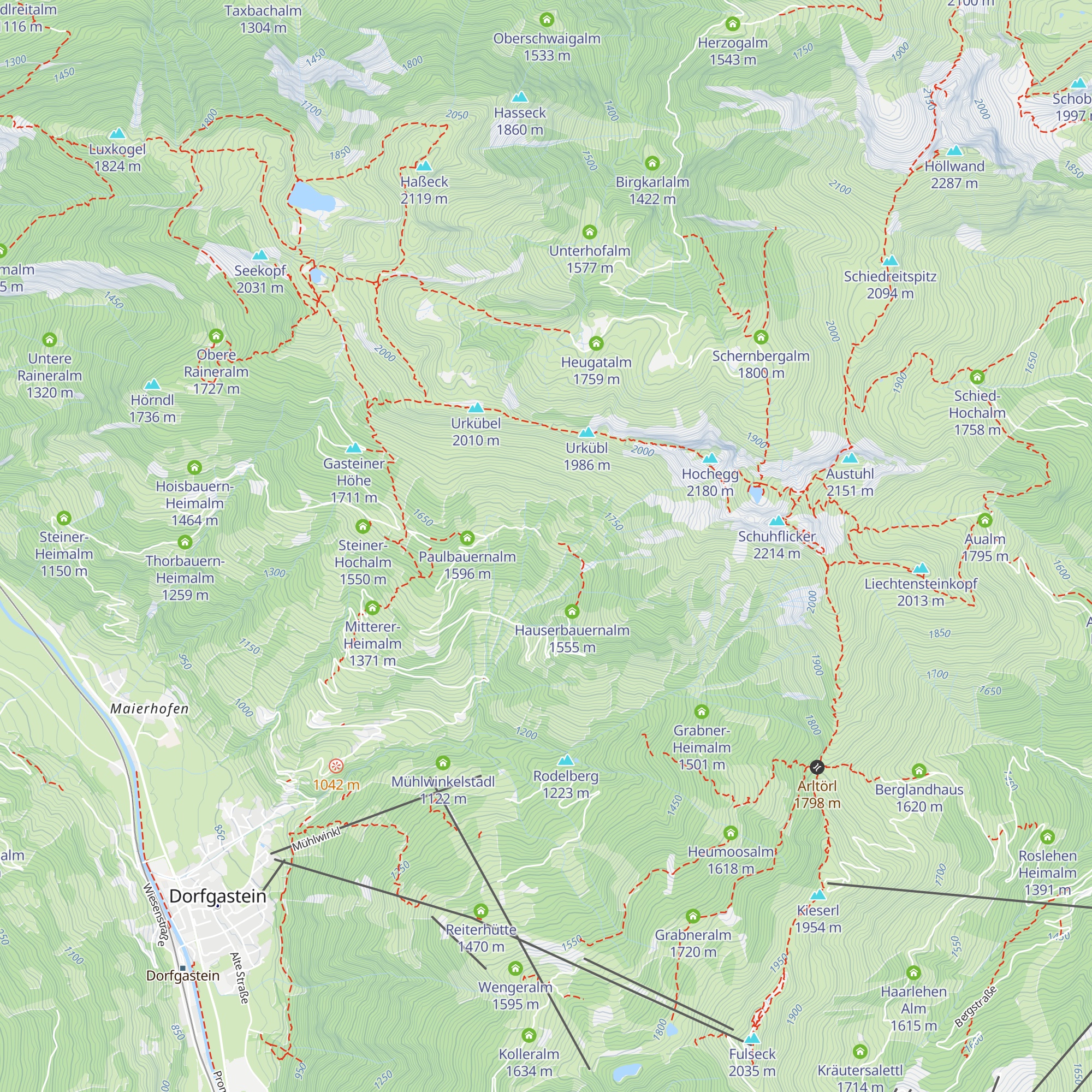 Lenzbauernalm map