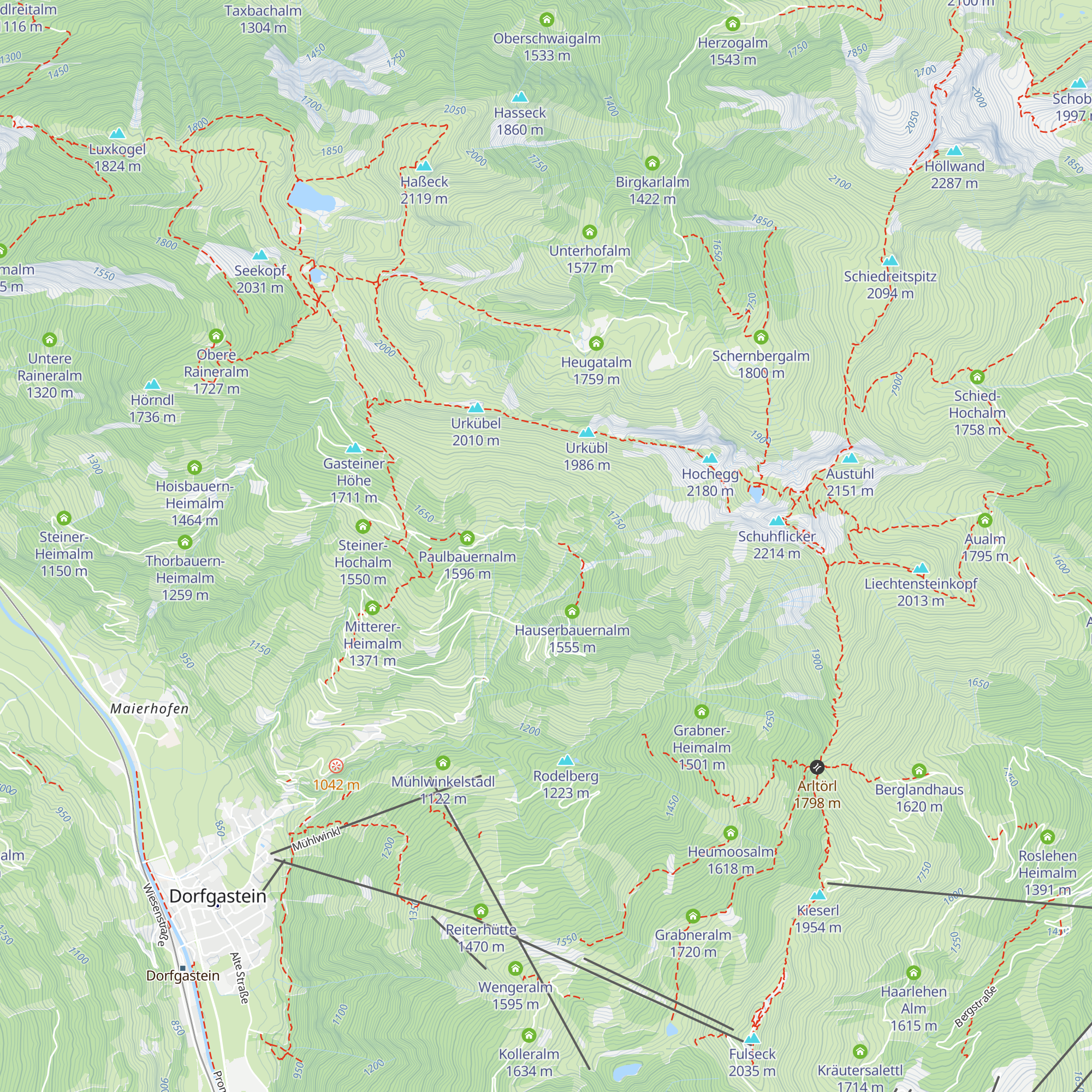 Lenzbauernalm map