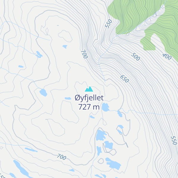 Map of Øyfjellet