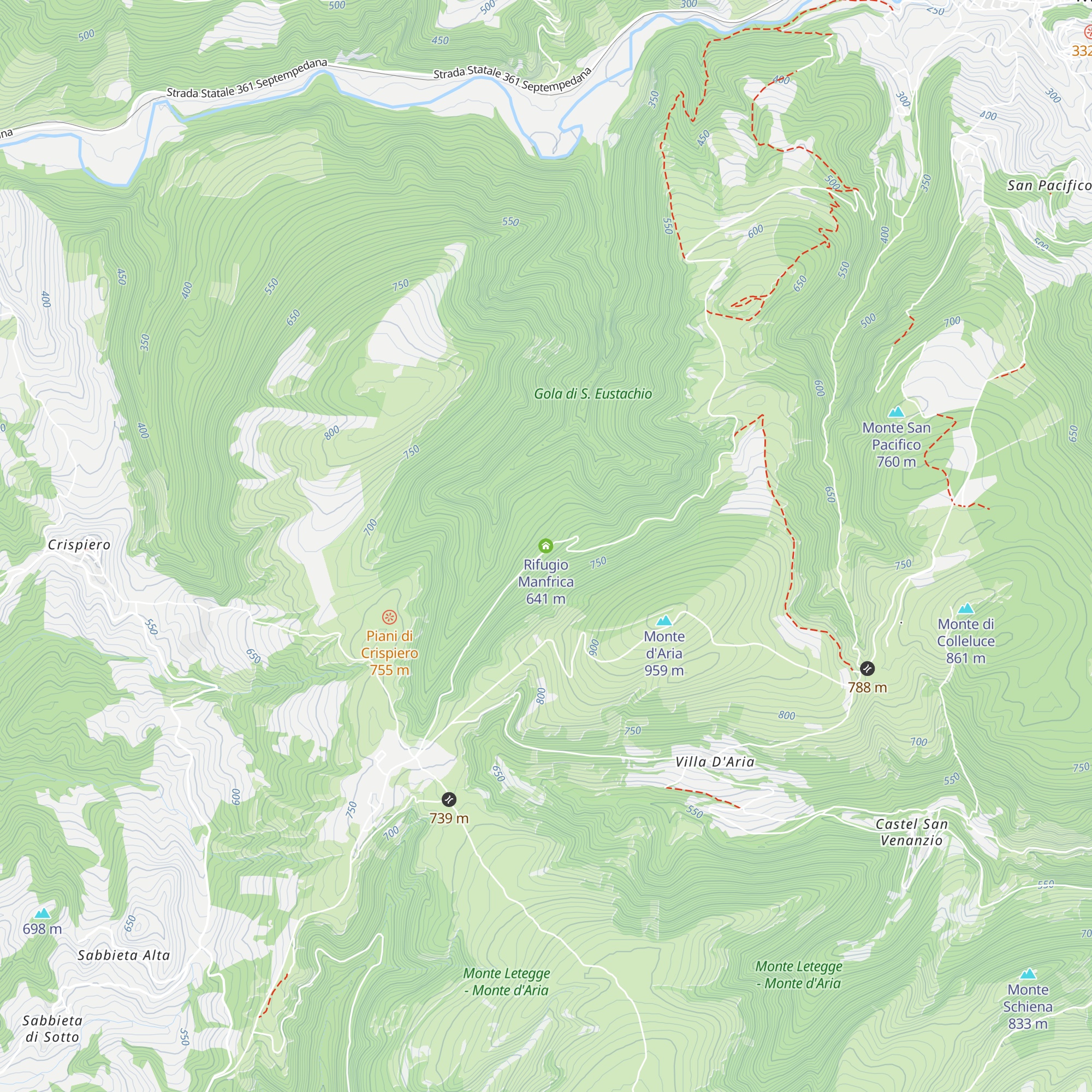Rifugio Manfrica map