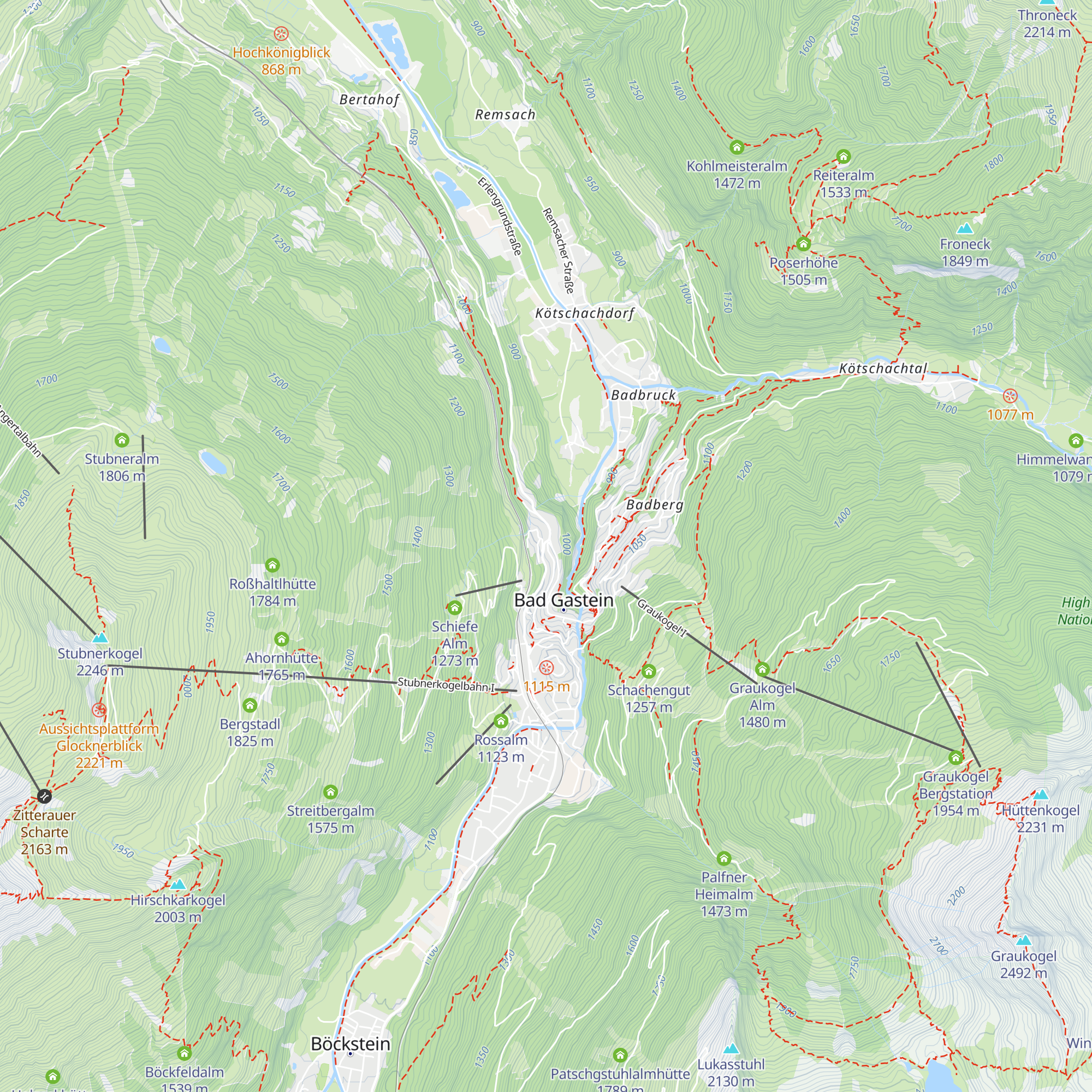 Kur und Tourismusverband Bad Gastein map