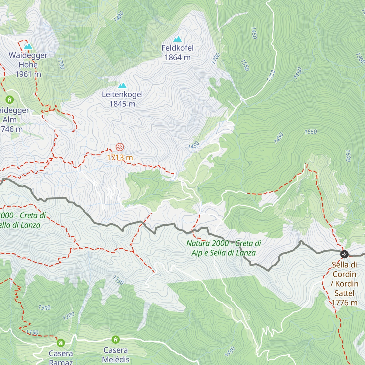Straniger Alm map