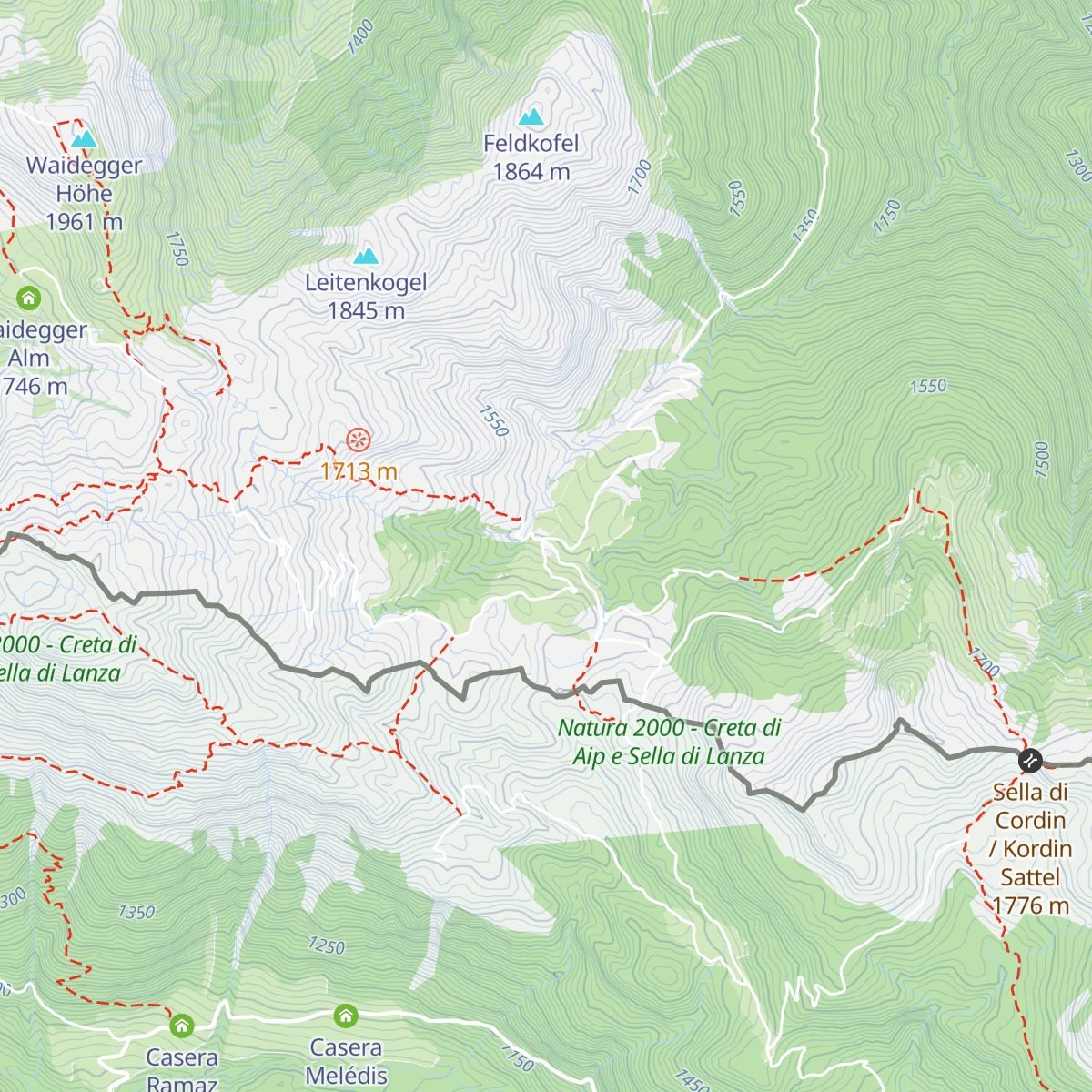 Straniger Alm map