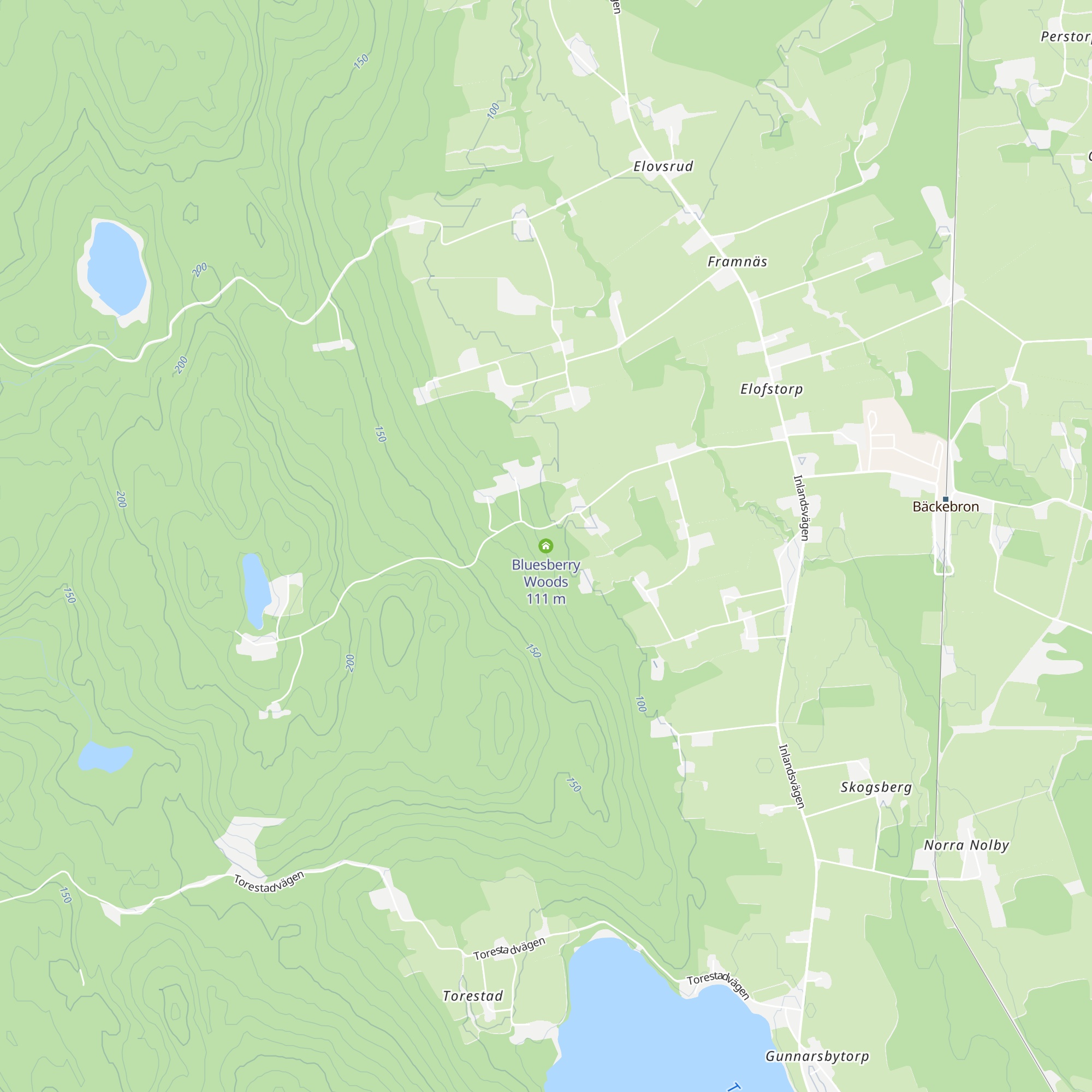 Bluesberry Woods map
