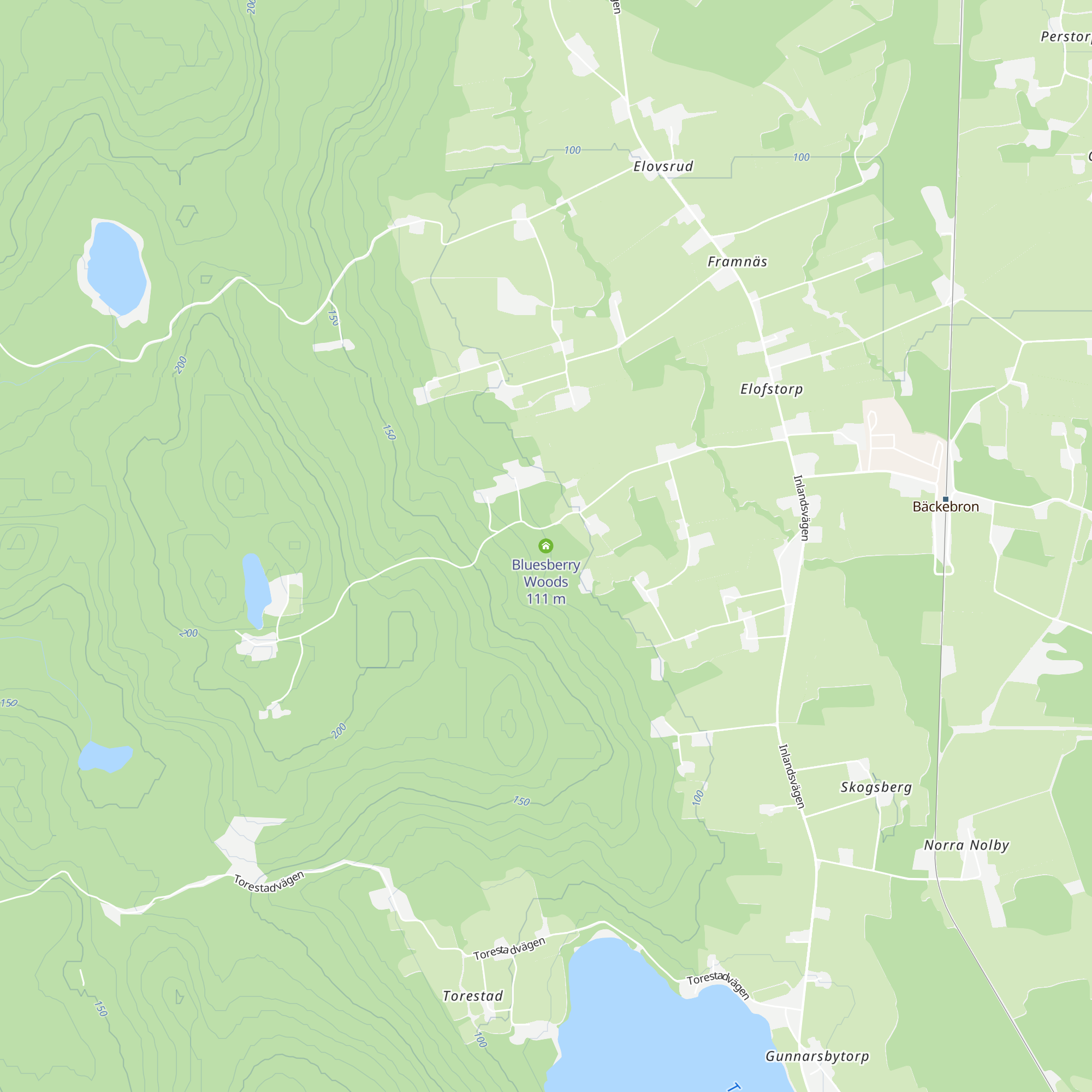 Bluesberry Woods map