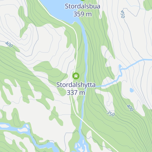 Map of Stordalshytta