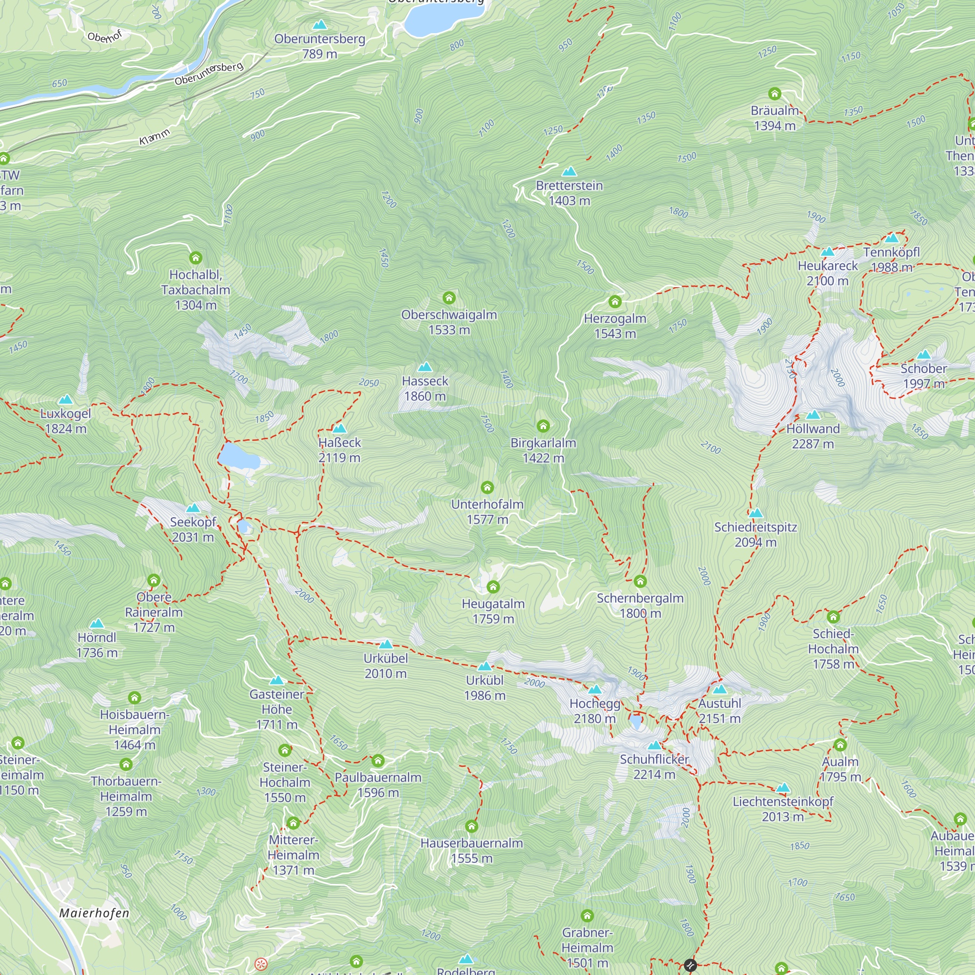 Unterhofalm map