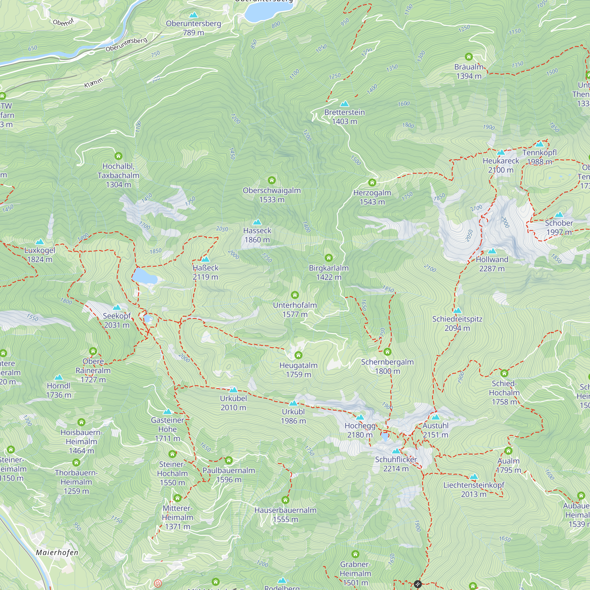 Unterhofalm map