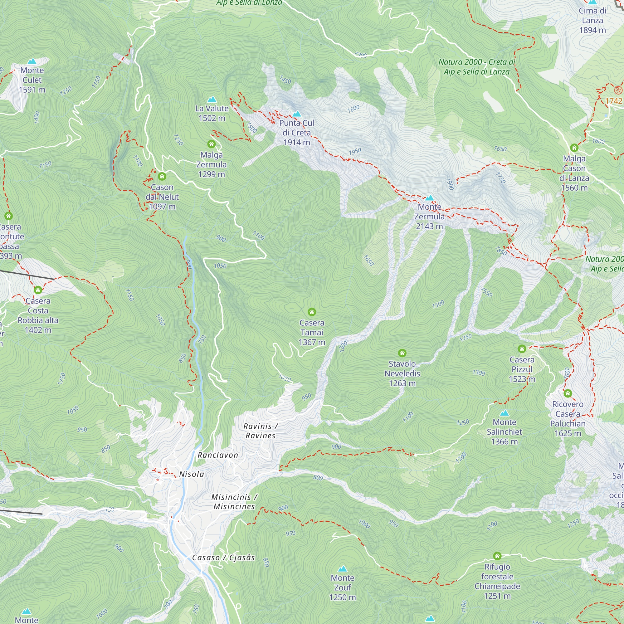 Casera Tamai map