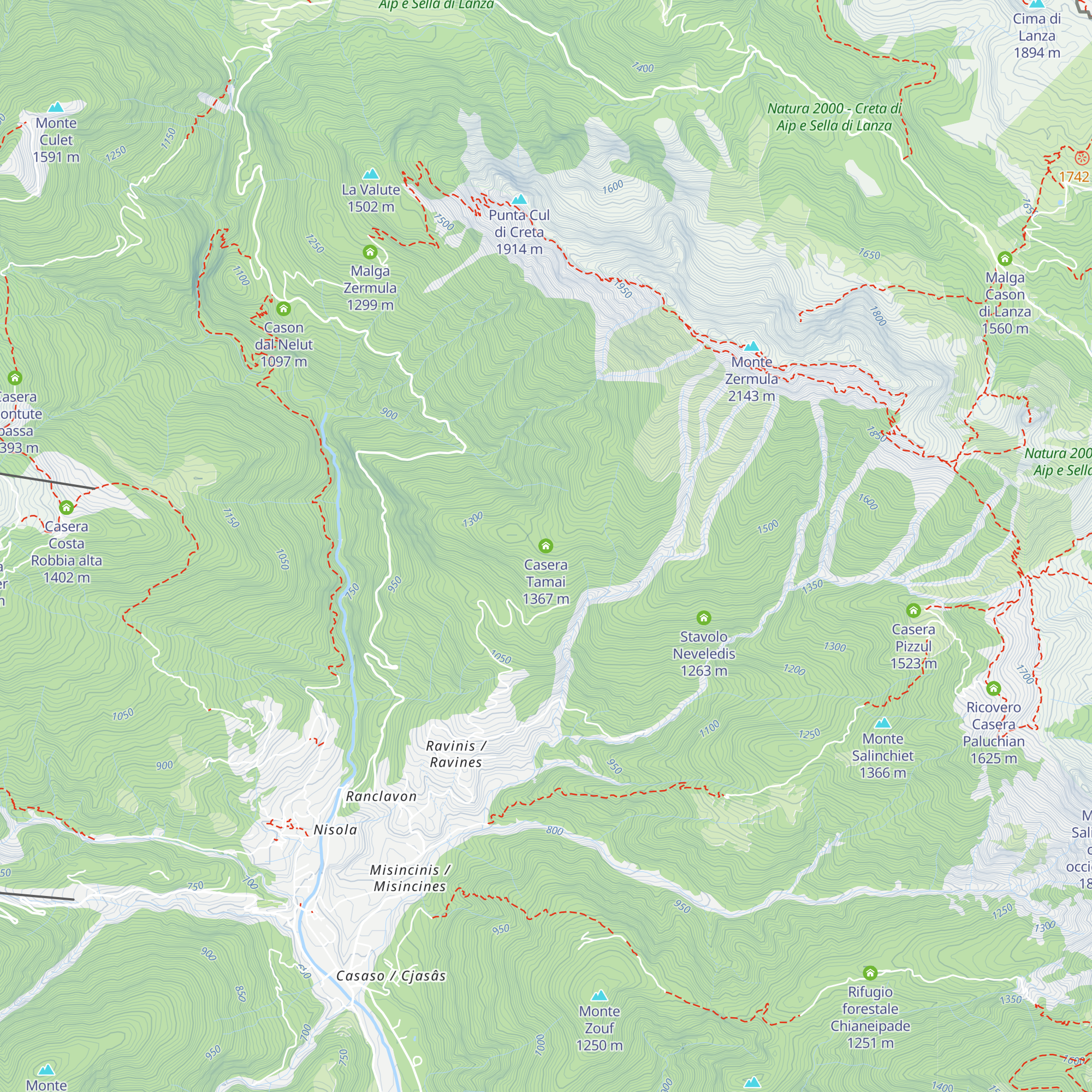 Casera Tamai map