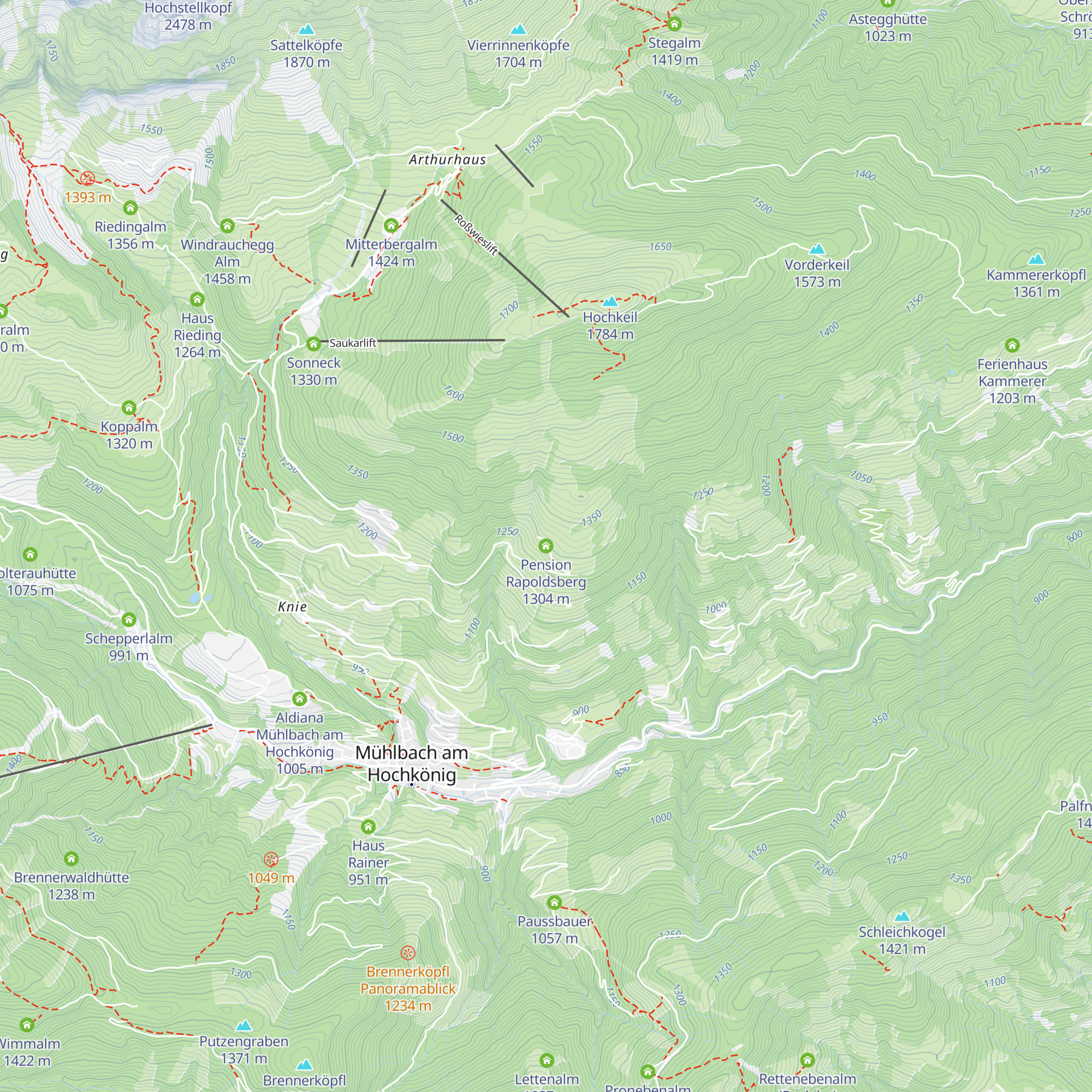 Pension Rapoldsberg map