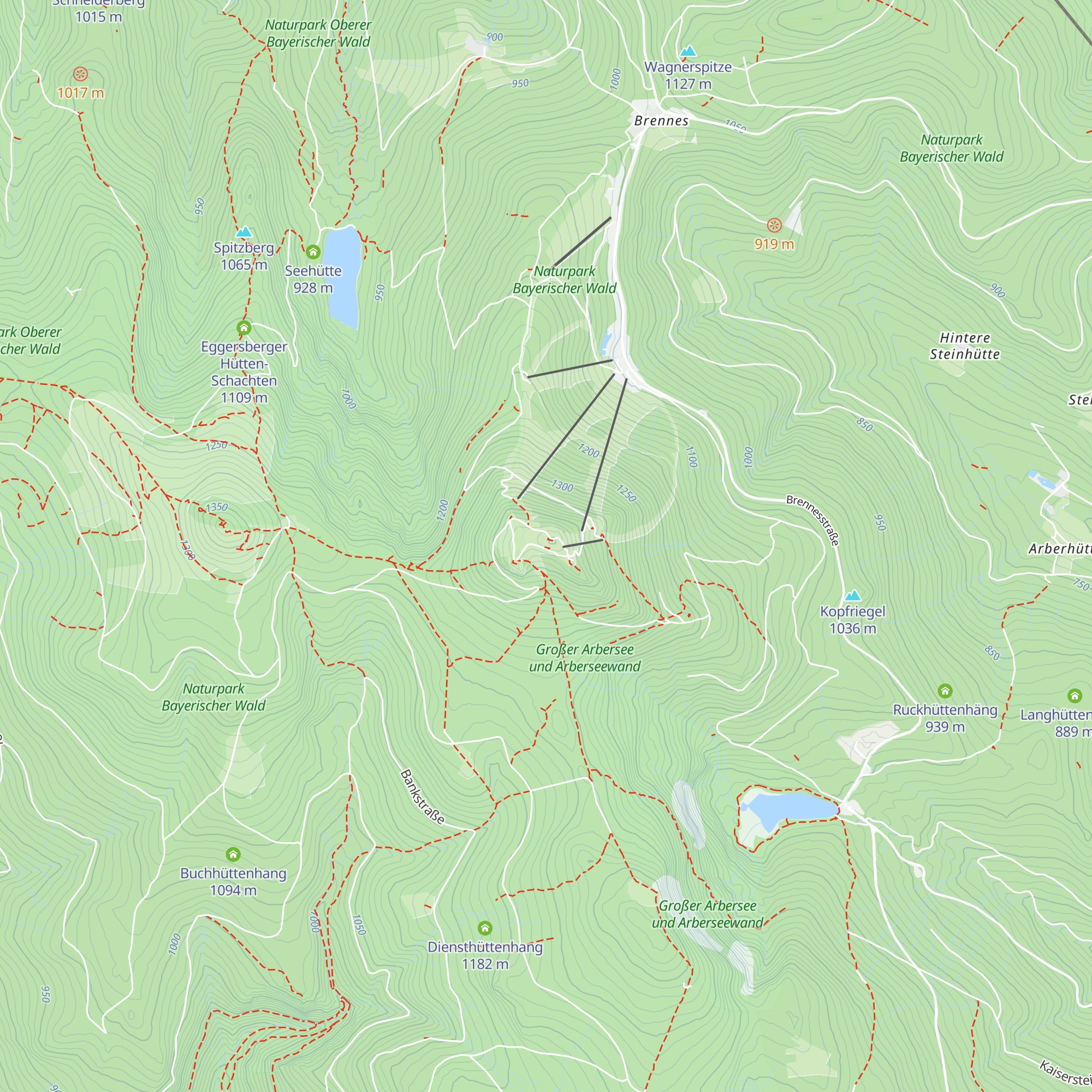 Zwieseler Hütte map