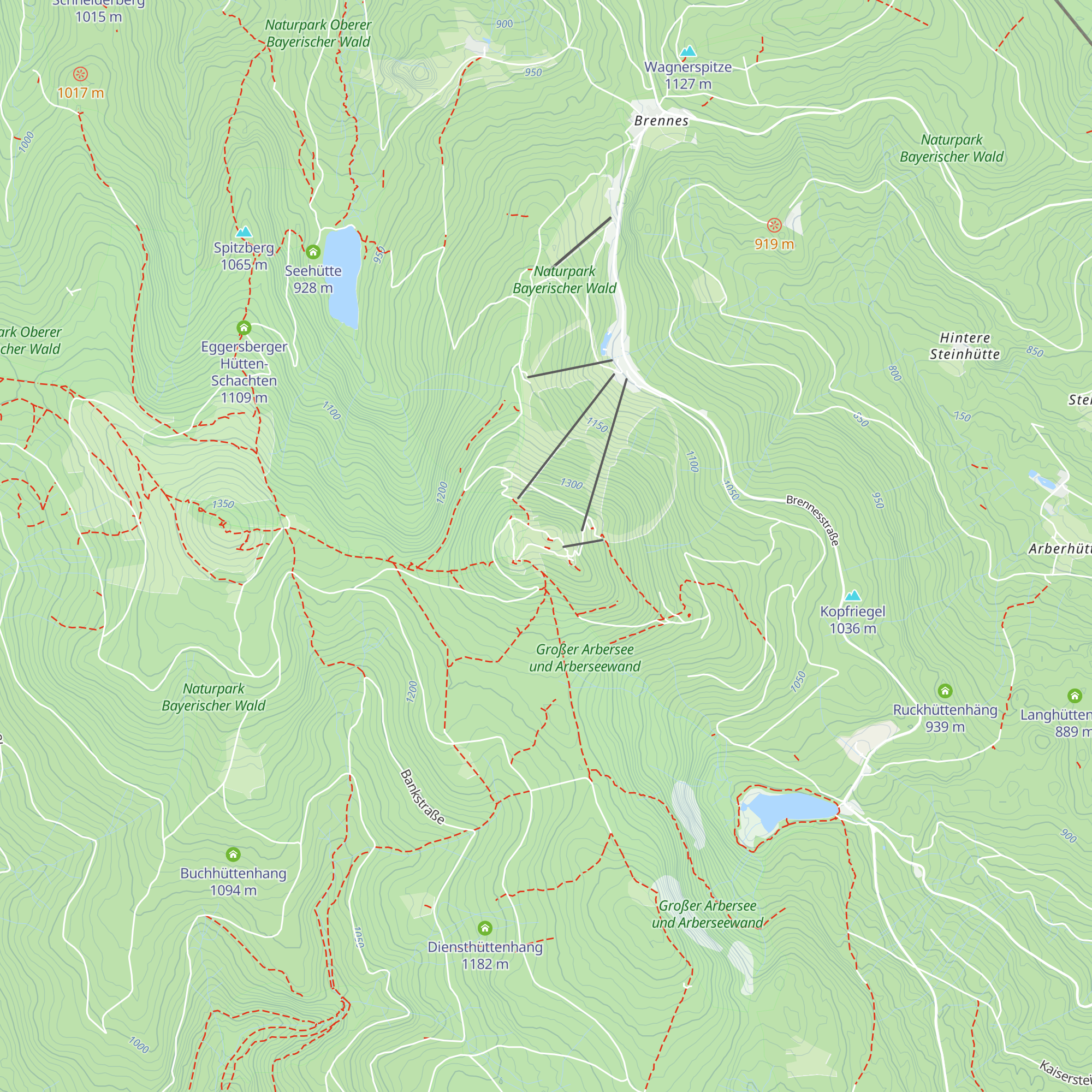 Zwieseler Hütte map