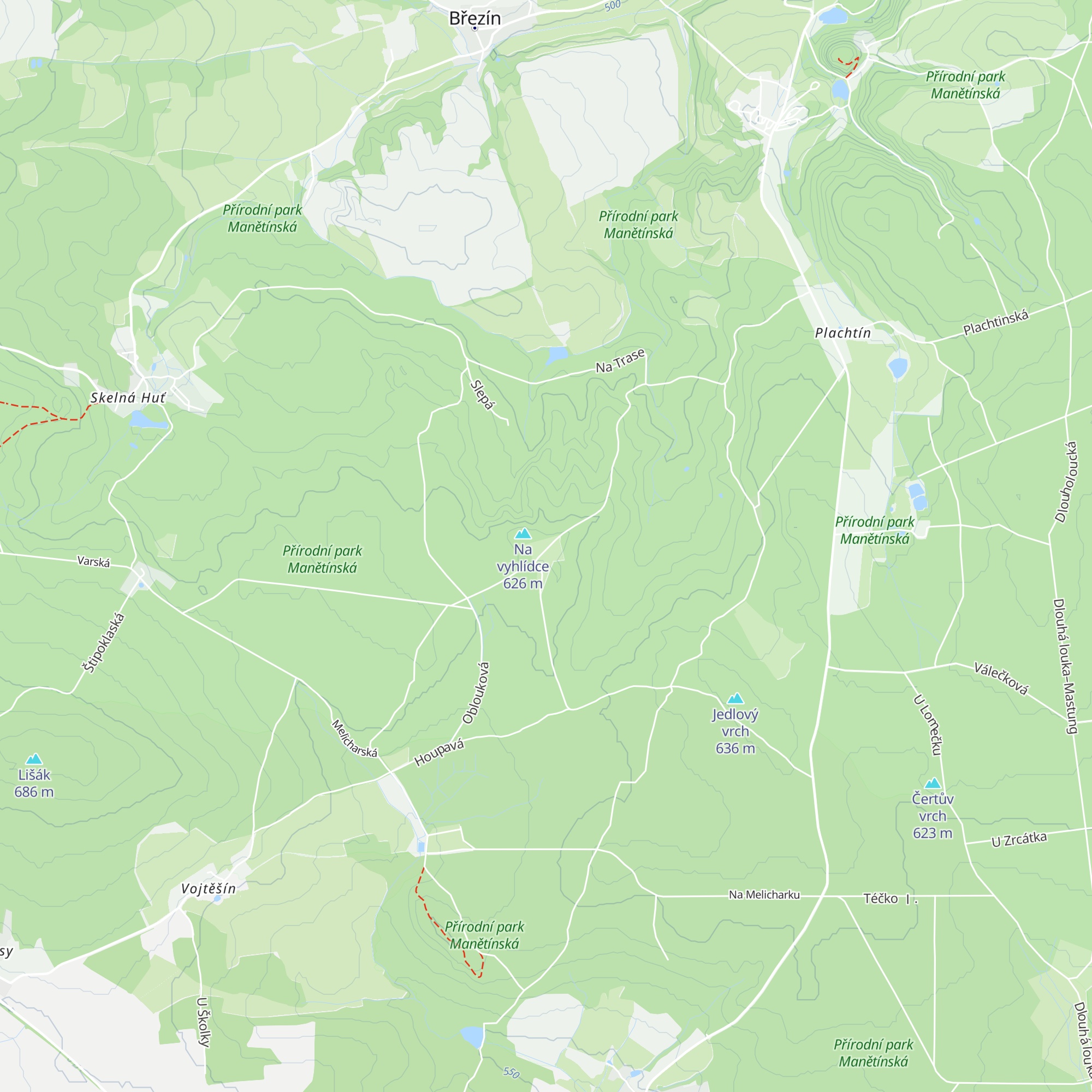Bivakovací místo Umíř map