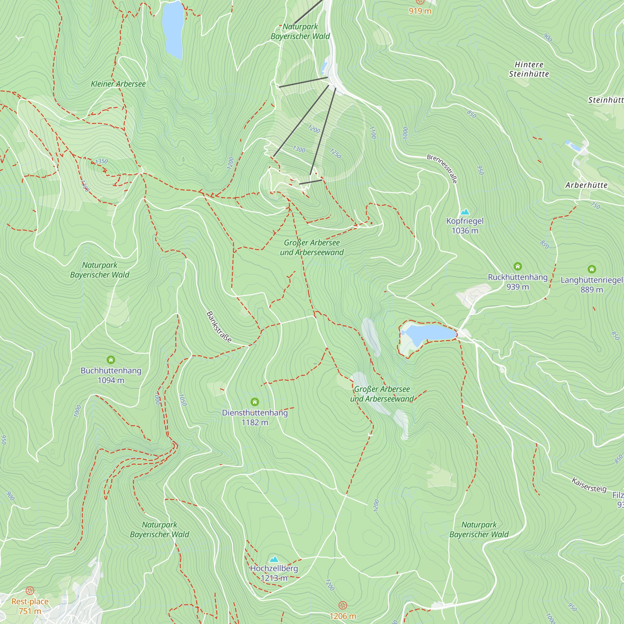 Schutzhütte am Seesteig map