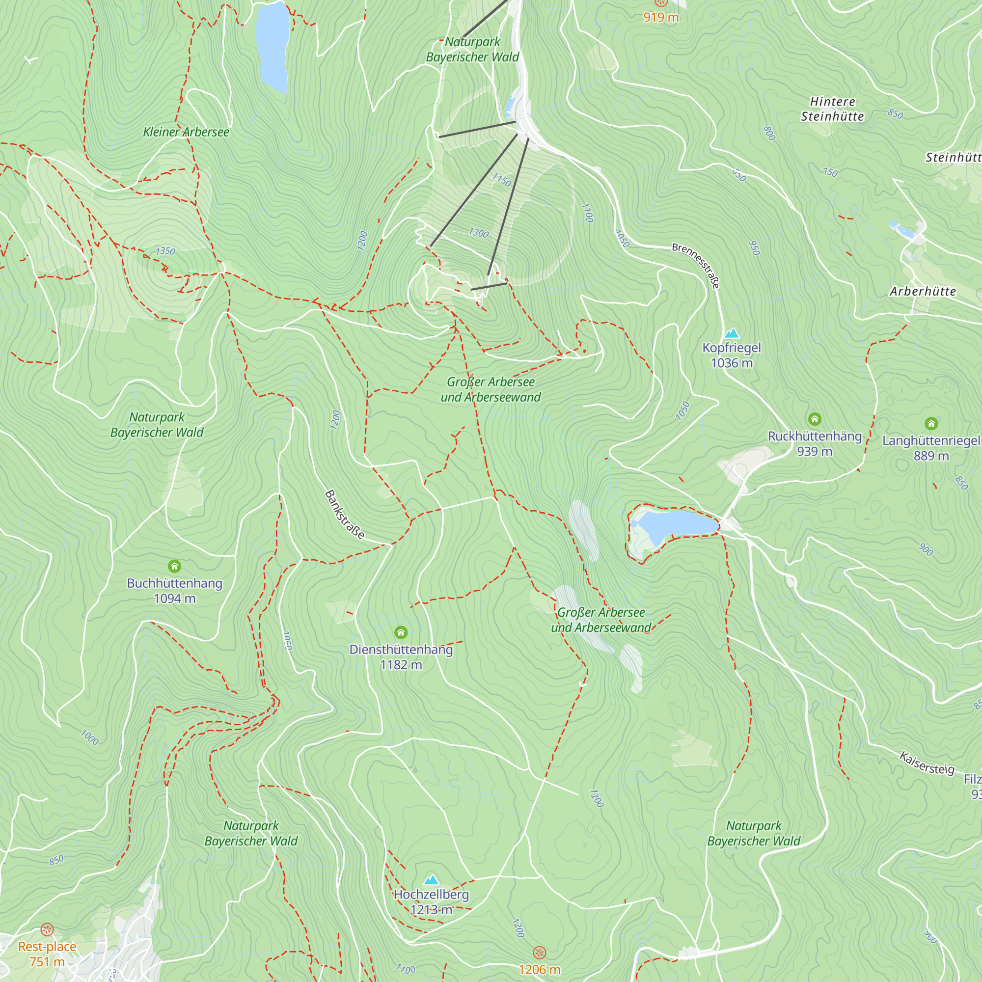 Schutzhütte am Seesteig map