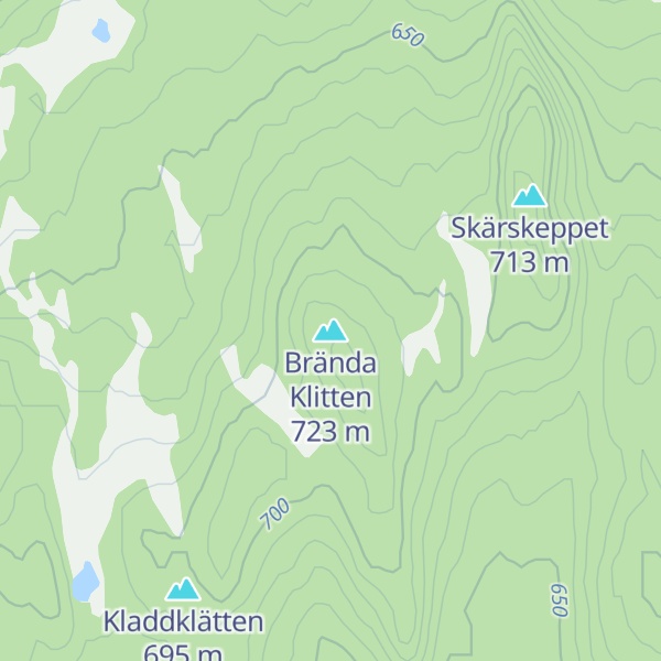 Map of Brända Klitten