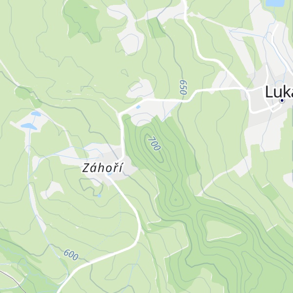 Map of Záhořský vrch