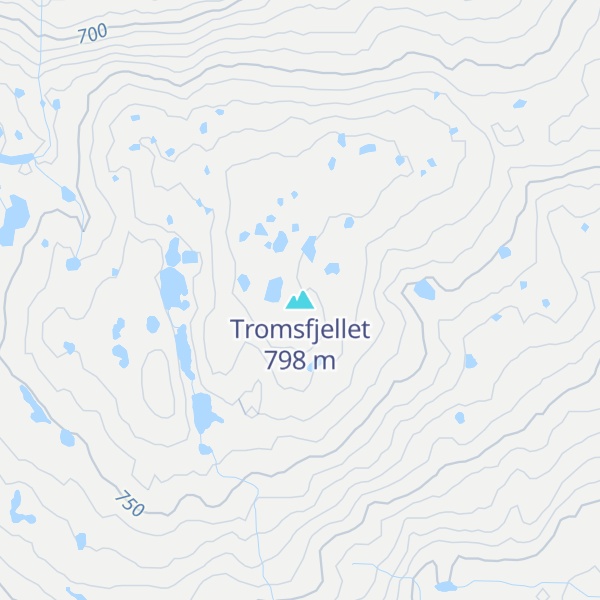 Map of Tromsfjellet