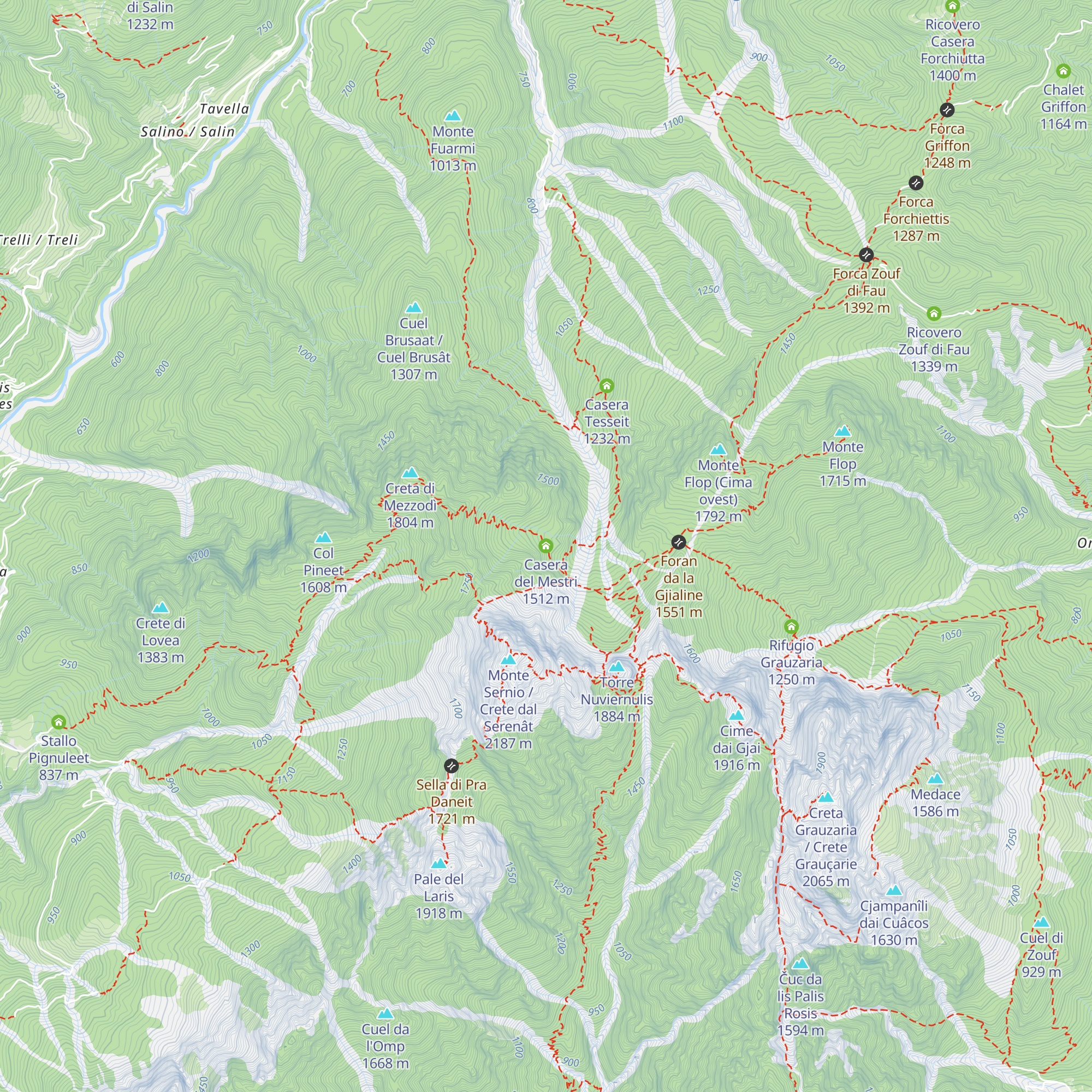 Casera del Mestri map