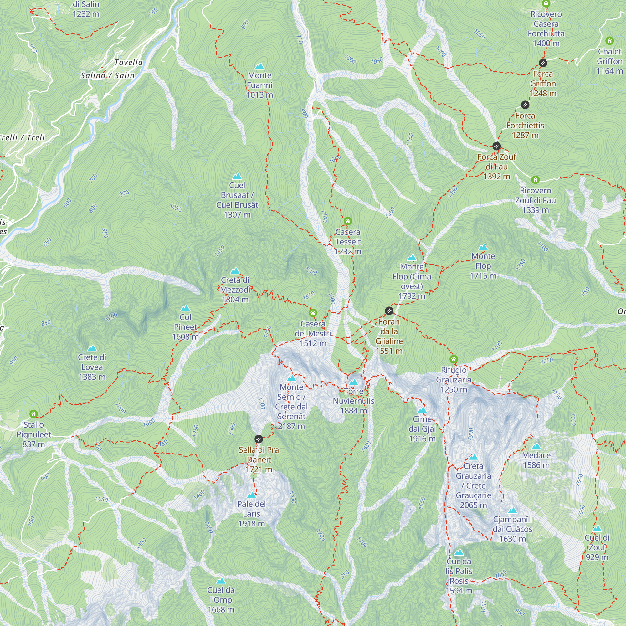 Casera del Mestri map