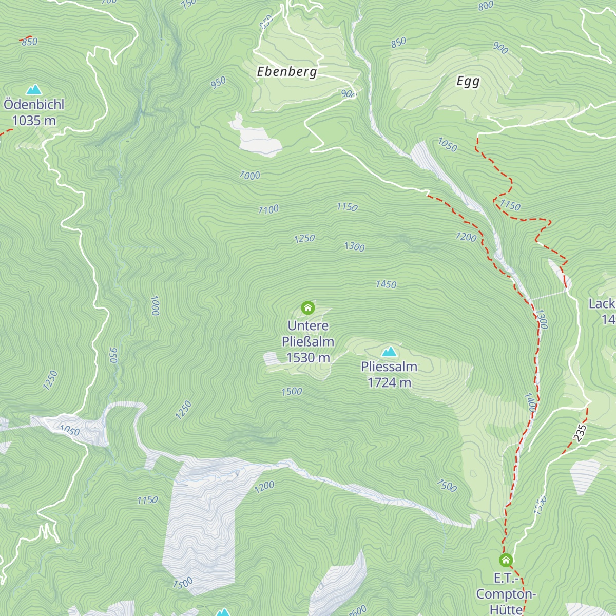 Untere Pließalm map