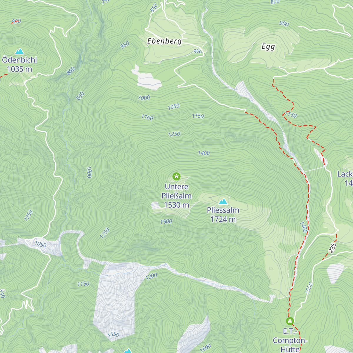 Untere Pließalm map